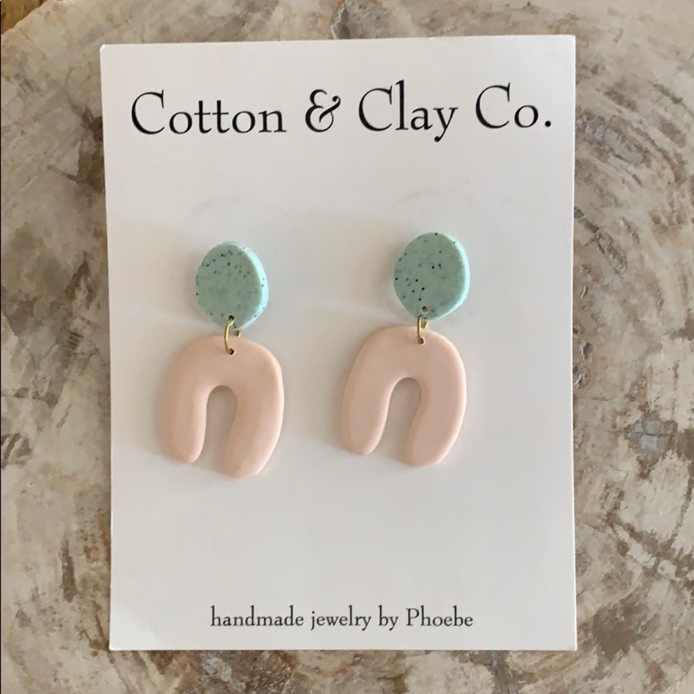Handmade earrings by Cotton & Clay
